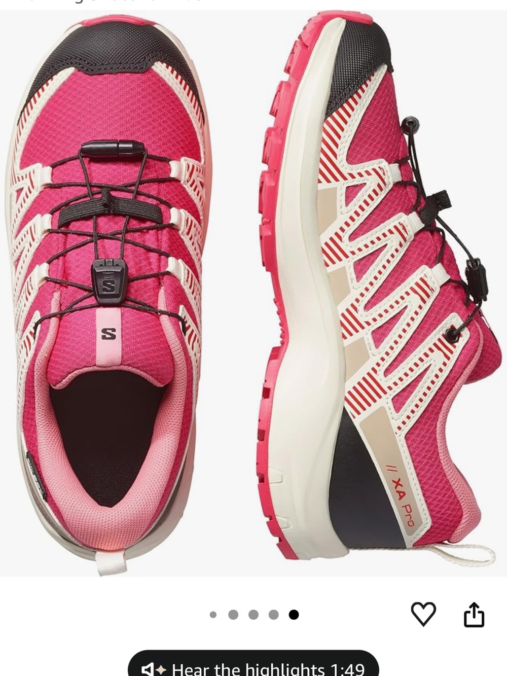 Salomon Women’s XA Pro Trail Shoes - Pink/White/Black